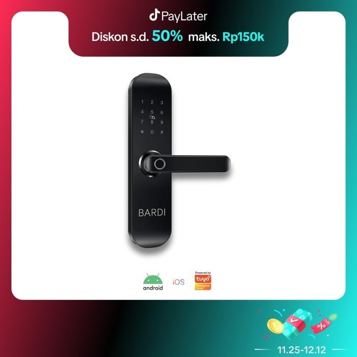 

BARDI Smart Door Lock IP54 - Gagang Pintu Pintar Otomatis Wi-Fi - Door Lock