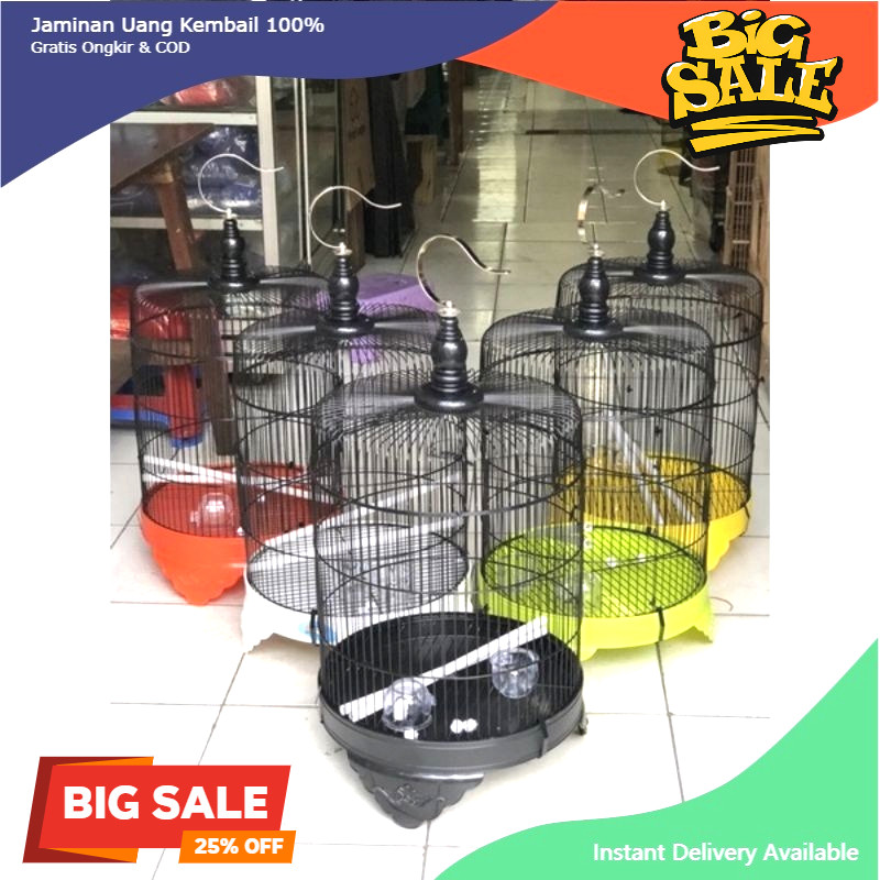 SANGKAR BESI CUNGKOK KHUSUS SAMEDAY/INSTAN kandang tanggung love bird