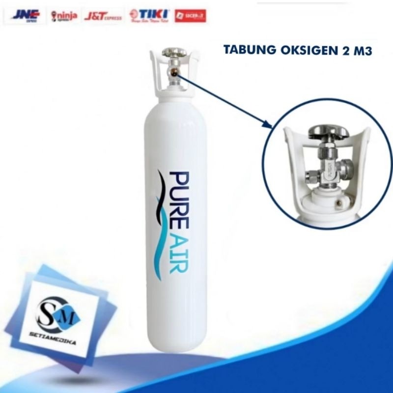 Tabung Oksigen 2m3 + Isi / Tabung Oksigen Pure Air 2m3
