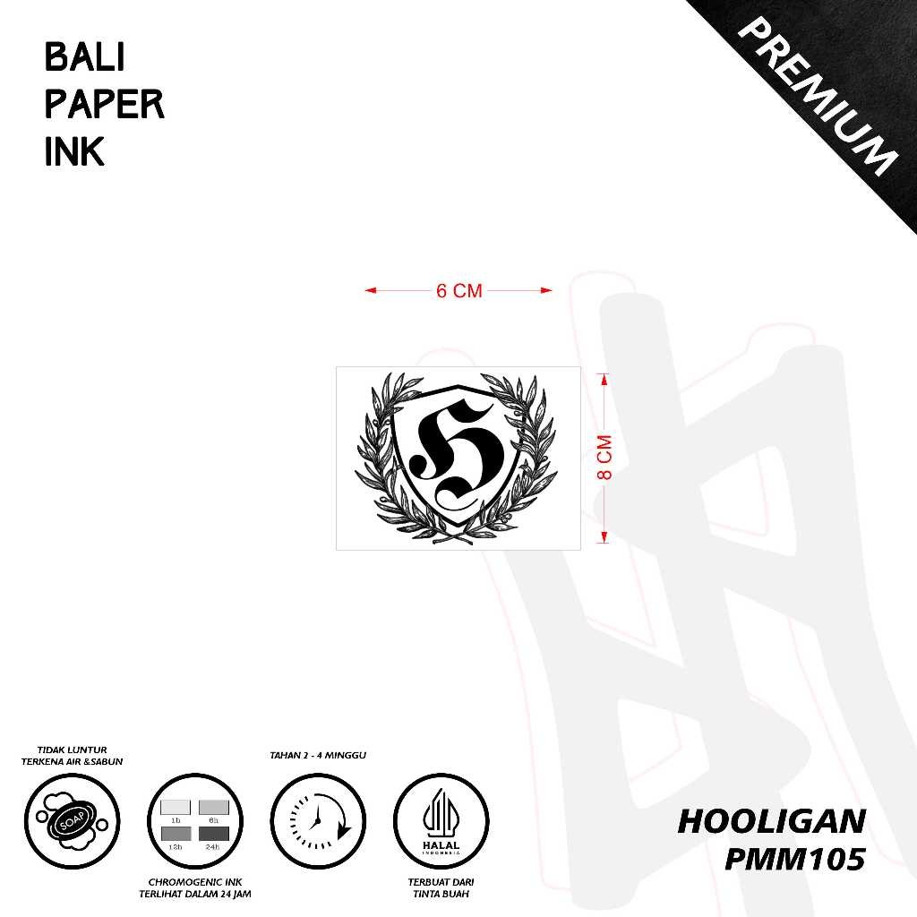 Bali Paper Ink PMM105 Hooligan Fruit Ink Tattoo - Tato Temporer Bali Paper Ink