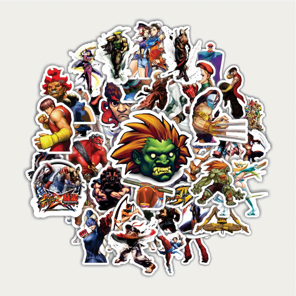 

Sticker Pack Stiker Video Game Series Street Fighter Character Mix 4 | Sticker TUMBLR | Stiker LAPTOP KOPER HELM