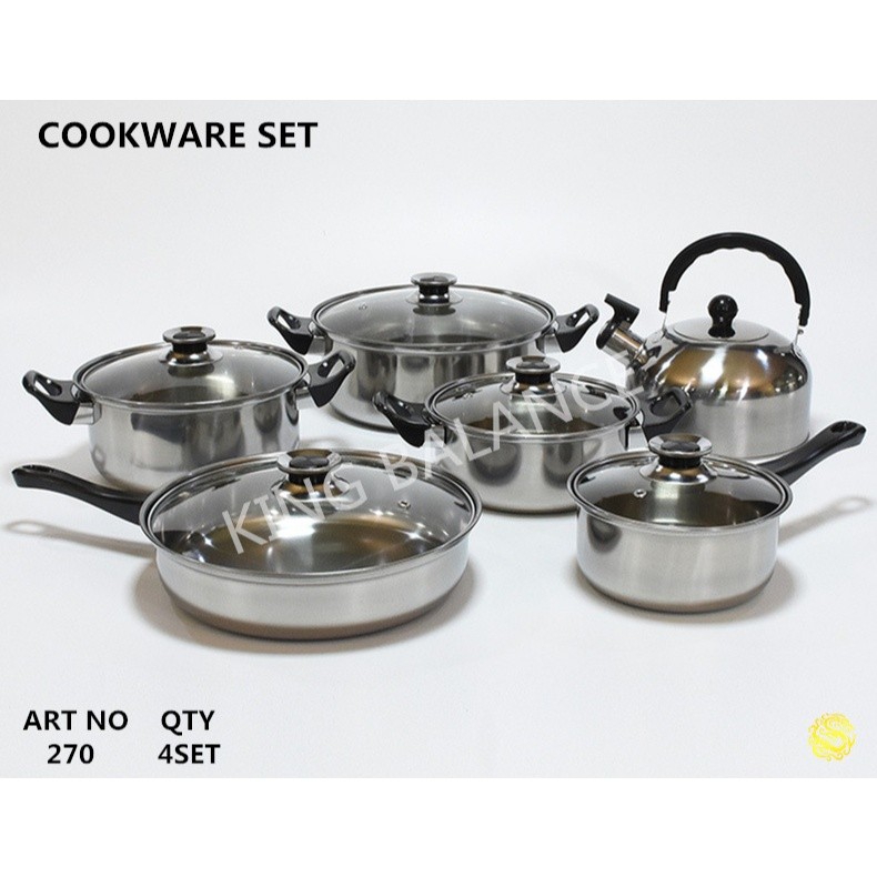 PANCI STAINLESS STEEL 4 Set Panci dan Wajan Stainless Steel