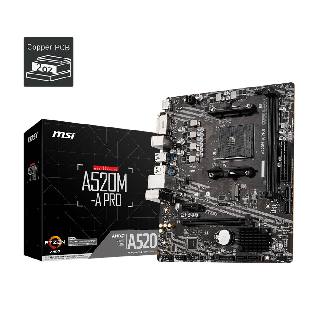 MSI A520M-A PRO  A520MA PRO A520M A PRO (HDMI , DVI)