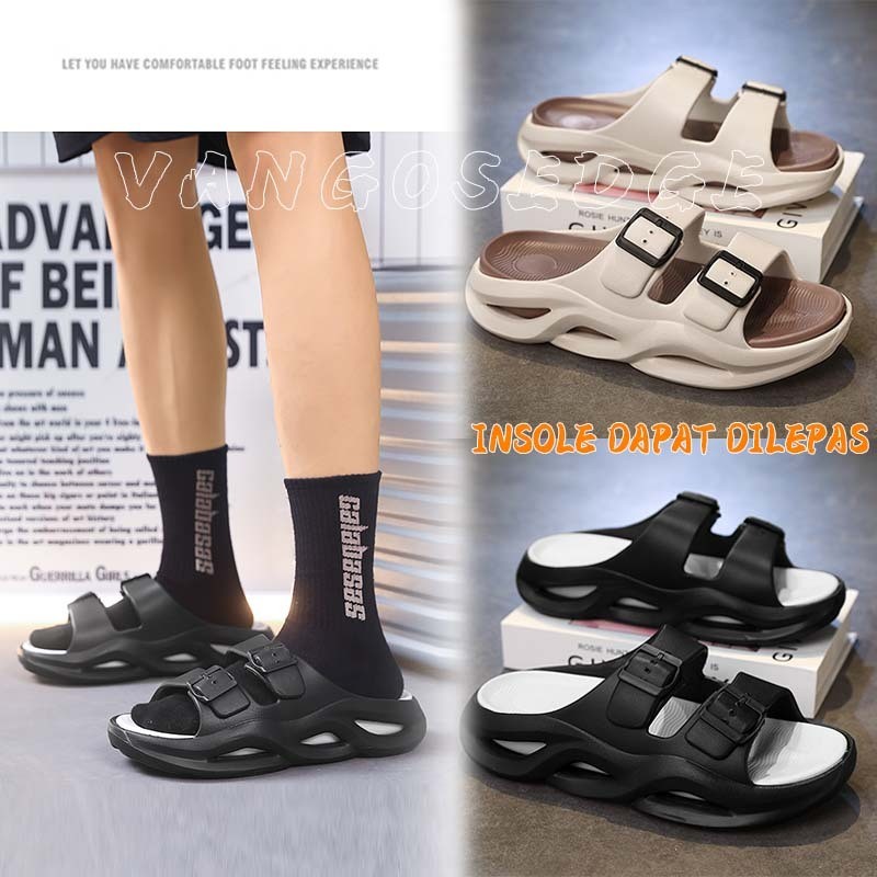 VANGOSEDGE Sandal Pria sandal cowok sandal slop pria sandal pria keren sendal pria sandal karet pria