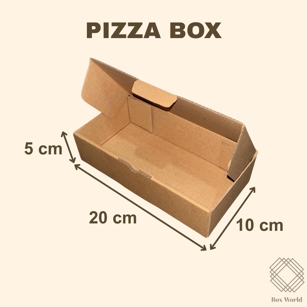 

KARDUS DIECUT SIDELOCK/PIZZA COKLAT POLOS dan BARU (20x10x5cm) - TERMURAH