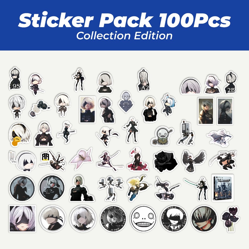 

Hot Stiker Game Series Nier Karakter Mix 2 Lucu Anti Air Stikers Berperekat Waterproof Sticker Decal Buat Motor Helm Buku Journal Koper Casing HP Laptop Botol Minum