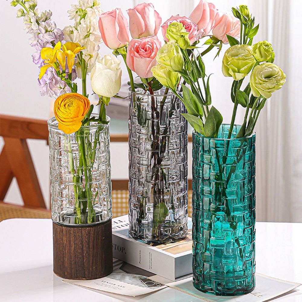 

Nordic Style Elegant Glass Vase INS Modern Transparent Flower Vase Creative Simple Hydroponic Flower Pot Home