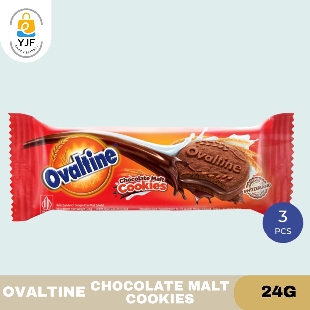 

Ovaltine Chocolate Malt Cookies 24g - 1PC / Cookies Chocomalt / Cookies Chocolate