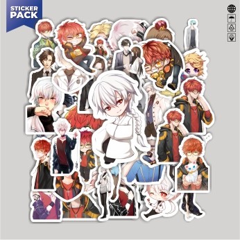 

[100PCS]Stiker Pack Stiker Game Series Mystic Messenger Character Mix 1 Aesthetic Vinyl Anti Air Dekorasi Sticker Laptop Buku Journal Koper Helm Casing HP Gitar Helm Skateboard