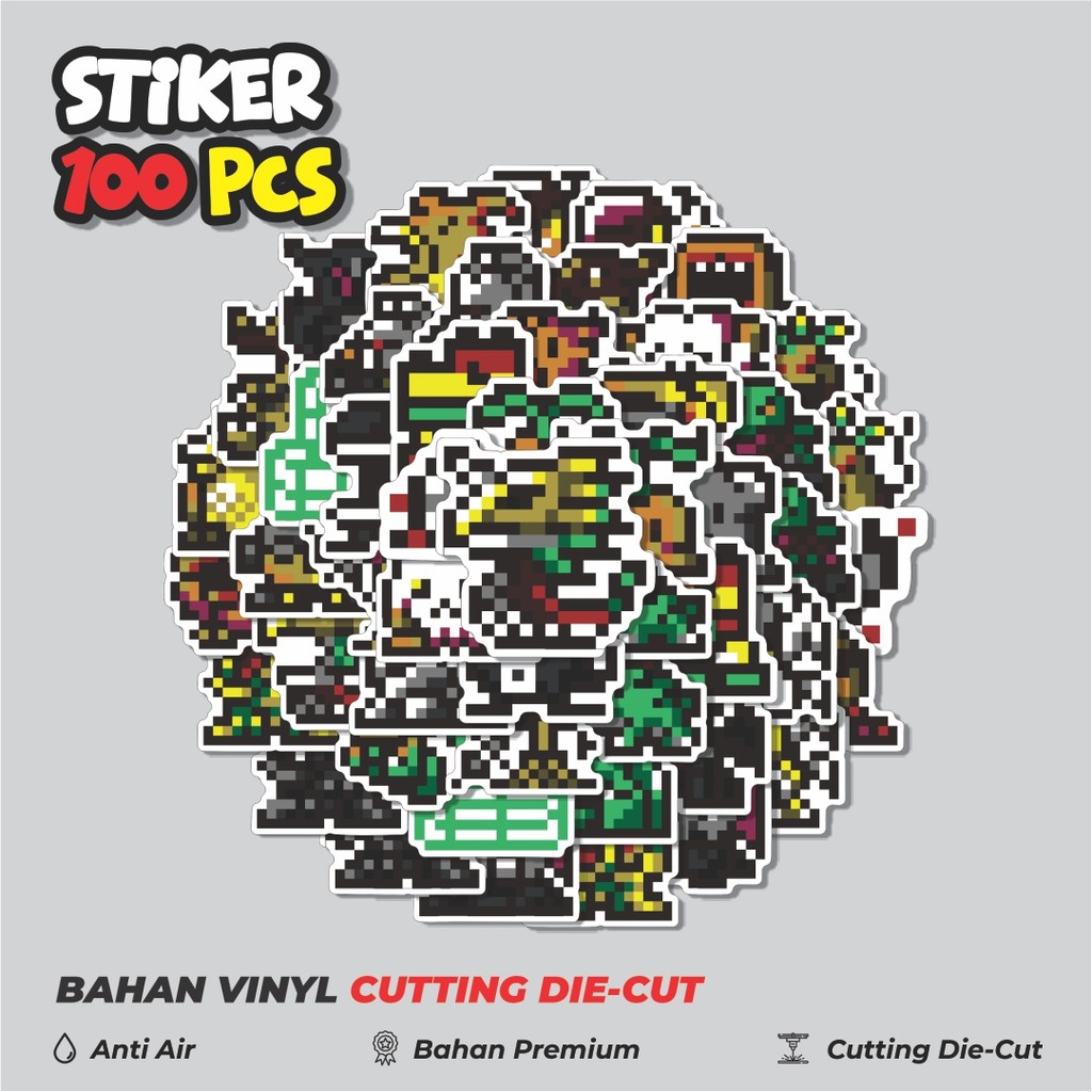 

Terbaru! 50 pcs Stiker Pixel Digimon V33 Dekorasi Lucu Kreatif untuk Notebook, Skateboard, HP