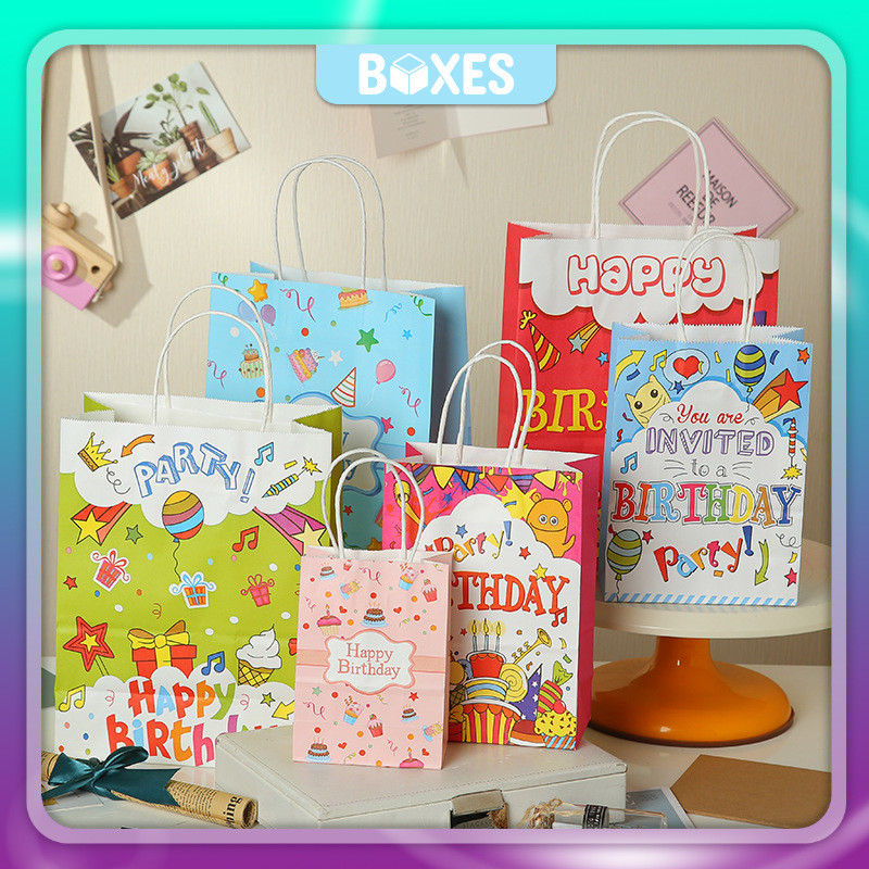 

Paper Bag Birthday / Paper Bag Kertas Hadiah Souvenir Ulang Tahun / Tas Goodie Bag Happy Birthday I AK01G4 - AK03G4