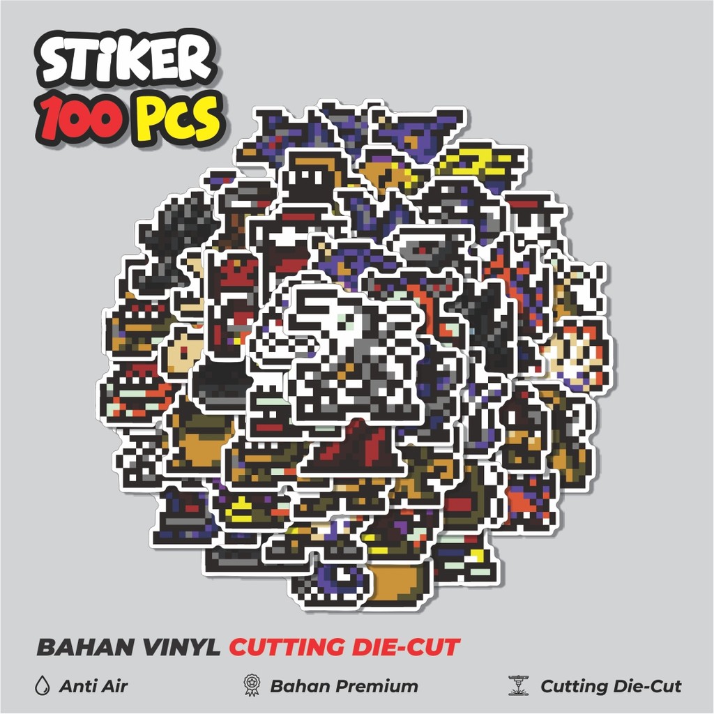 

Terbaru! 50 pcs Stiker Pixel Digimon V47 Dekorasi Lucu Kreatif untuk Notebook, Skateboard, HP