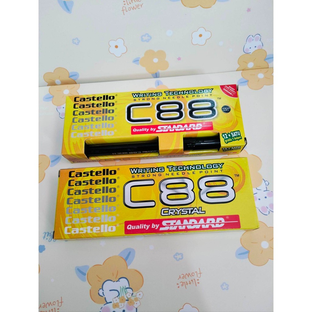 

1 pak 1 lusin pulpen c88 Castello gell 0.5