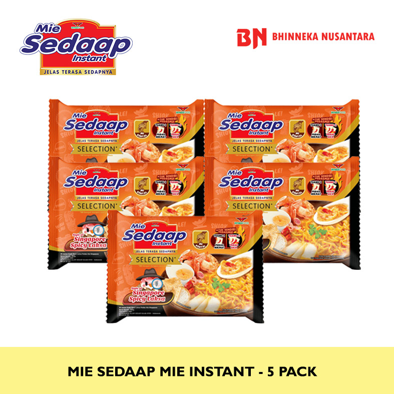 

Sedaap Mie Instant Singapore Spicy Laksa 83 Gram - 5 Pack