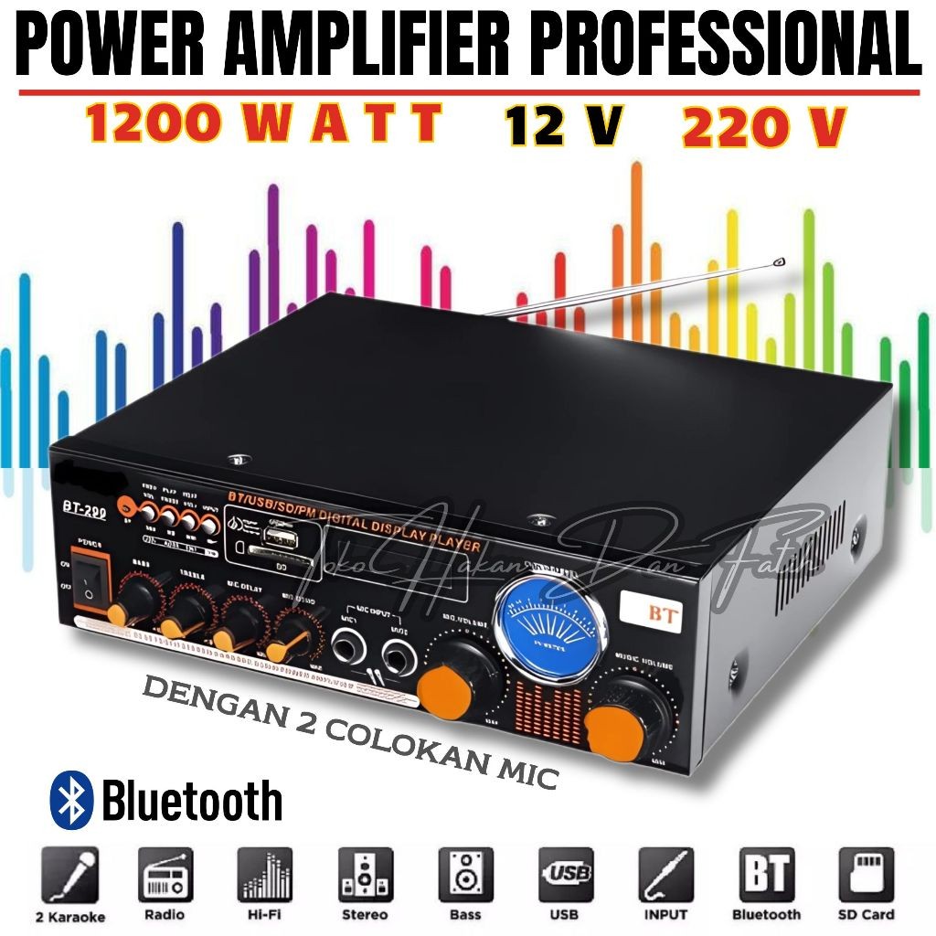 BISA COD Power amplifier Bluetooth Fleco BT-299 Ampli Bluetooth BT 299 Ampli Karaoke Ampli Salon Akt