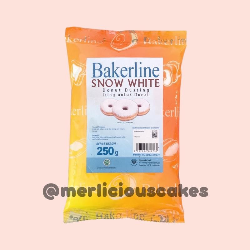 

Bakerline Snow White Donut Dusting Gula Icing Topping Donat Doughnut Gula Tabur Dingin 250 Gram