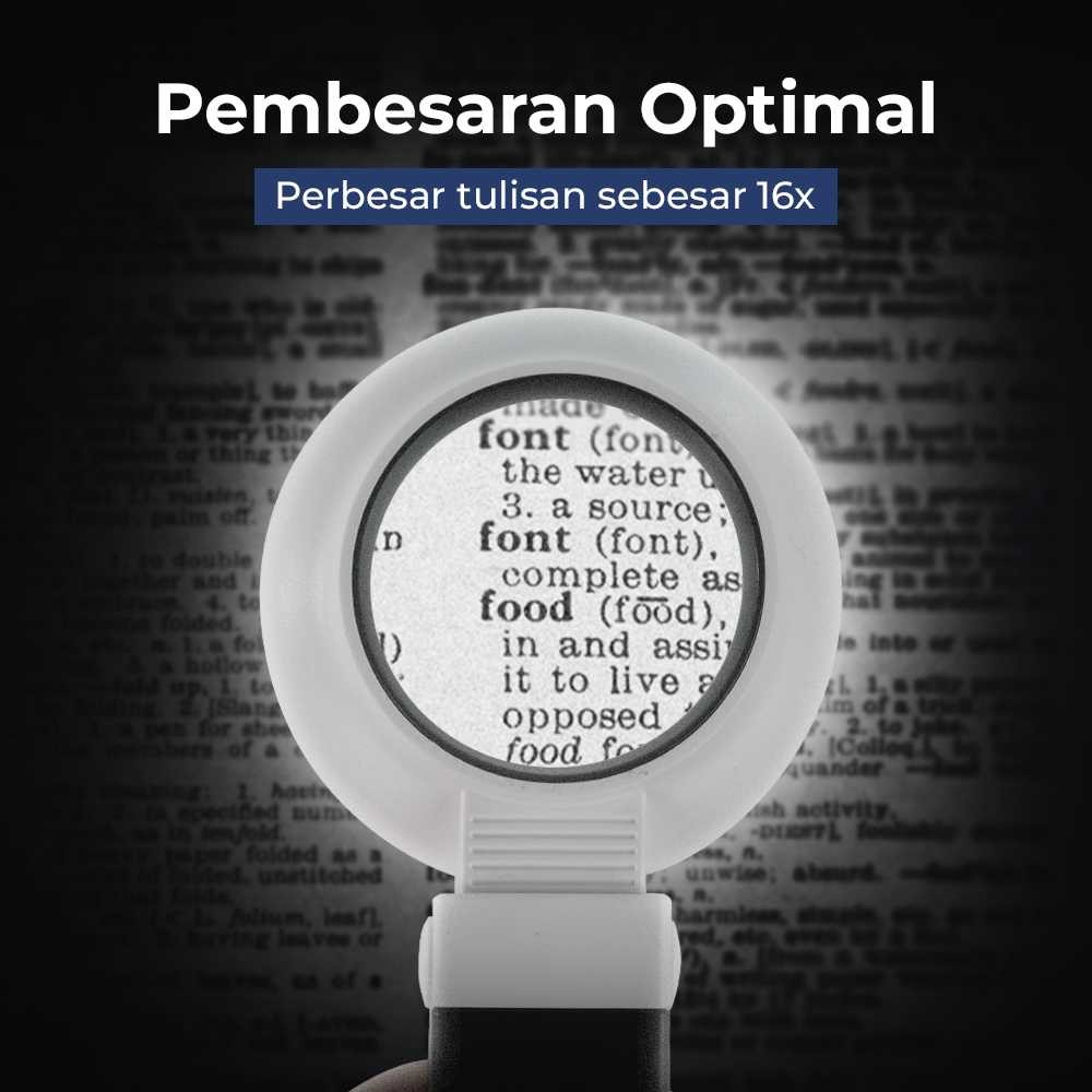 

PROMO !!! NOF Kaca Pembesar Magnifying Lup with 12 LED 50mm 16X - TH-7020A