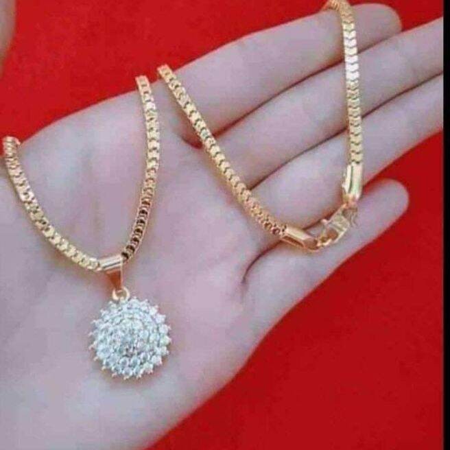 Kalung Emas Asli Milano Liontin Matahari 5gram kadar 375 ada surat