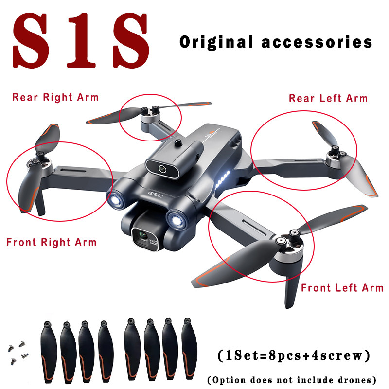 S1S Mini Drone Original Propellers Spare Part S1S Paddles Drone Arm Replacement Accessories