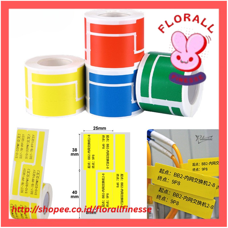 

200pcs/roll Thermal Cable Label Stickers Waterproof Network Ethernet Cable Marker Organization Label Tag Stickers 78*25