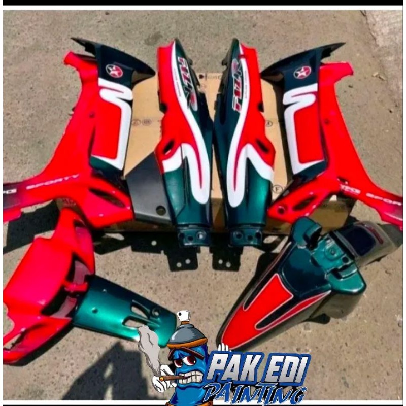 Body Set Halus Fizr Caltex Hijau Merah Body Set Halus Yamaha Fizr Fiz Set Striping