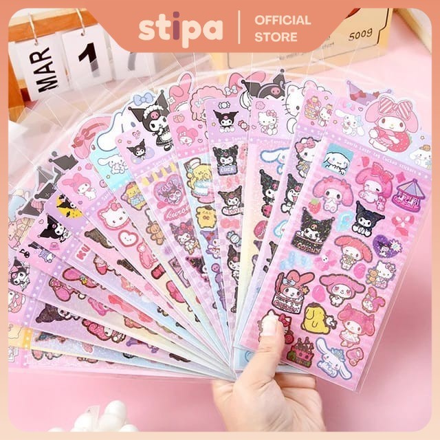 

STIPA Sticker Laser Karakter TGG Stiker Dekor Stationery ATK Mainan Anak Cuckoo Stickers San rio