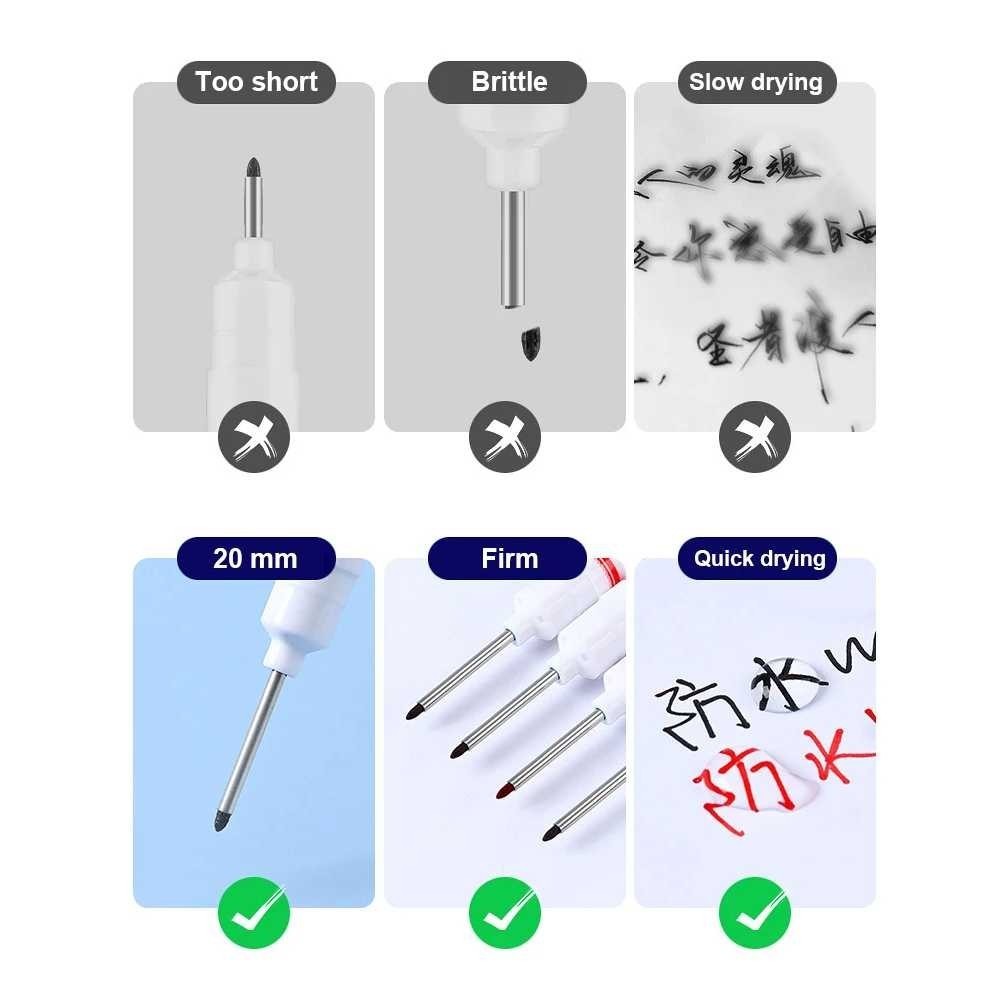 

FSNASTR DTY Pena Marking Single Head Marker Long Nib Waterproof - NO.317