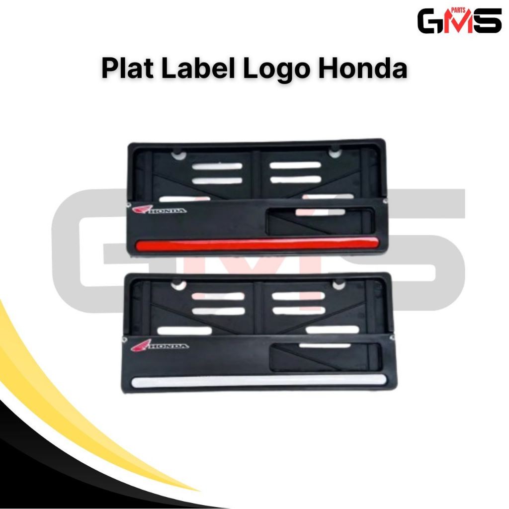 Dudukan Tatakan Rumah Cover Plat Nomor Motor List Label Ori Reflektif Logo Honda Universal beat vari