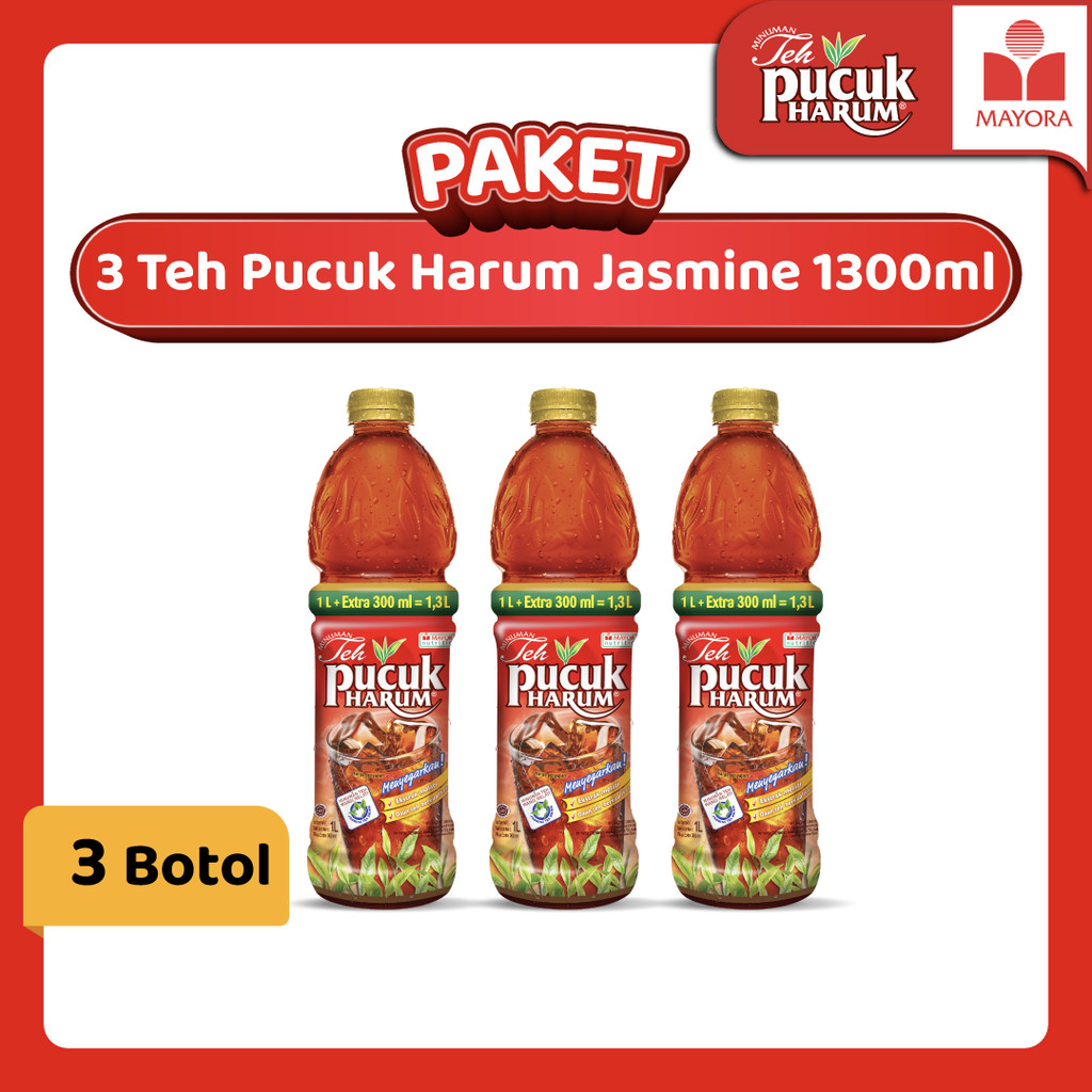 

Paket 3 Teh Pucuk Harum Jasmine 1300 ml