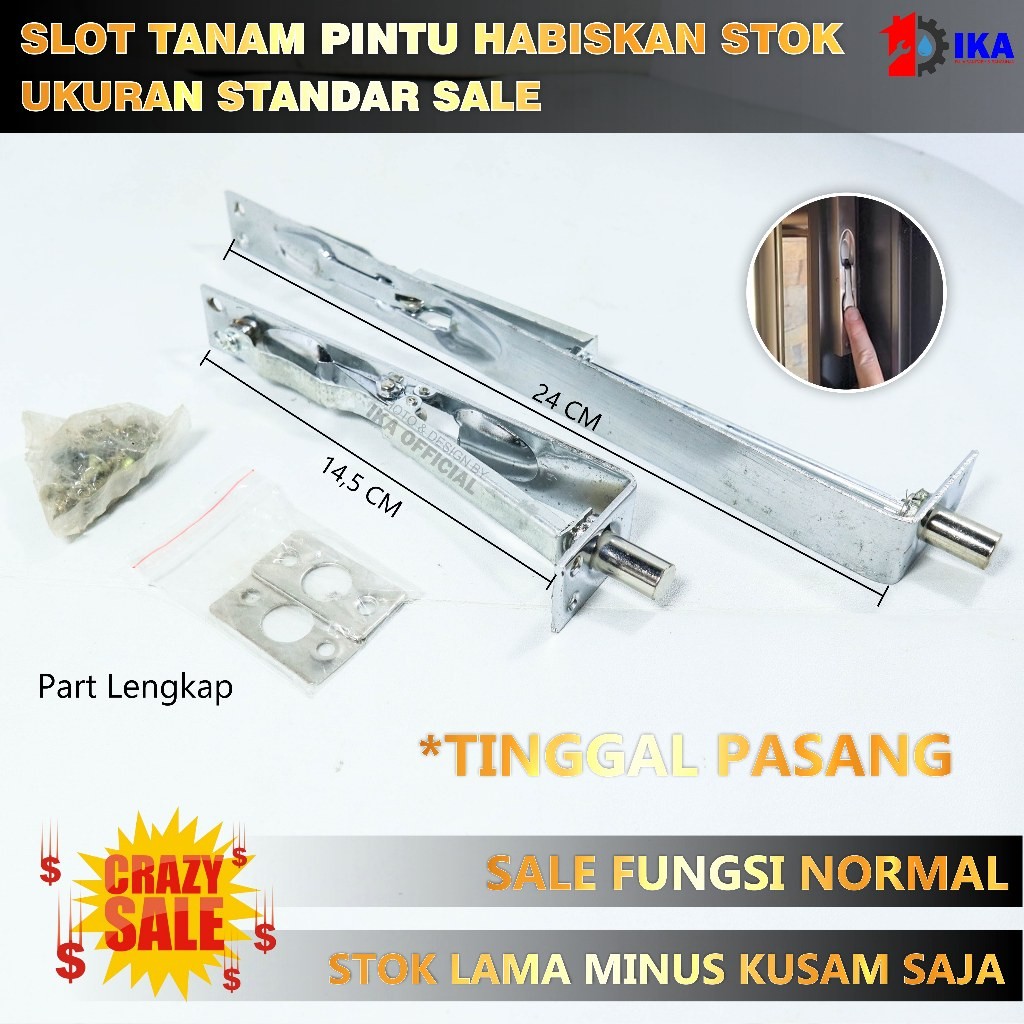 CRAZY SALE Grendel Tanam Slot Selot Pintu STAINLESS STEEL / Grendel Tanam Pintu Kayu Slot Tanam / Fl