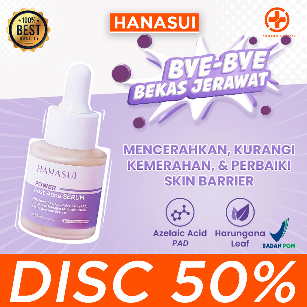Hanasui Power Post Acne Serum - Pudarkan Bekas Jerawat Mencerahkan dan Cegah Jerawat Kembali