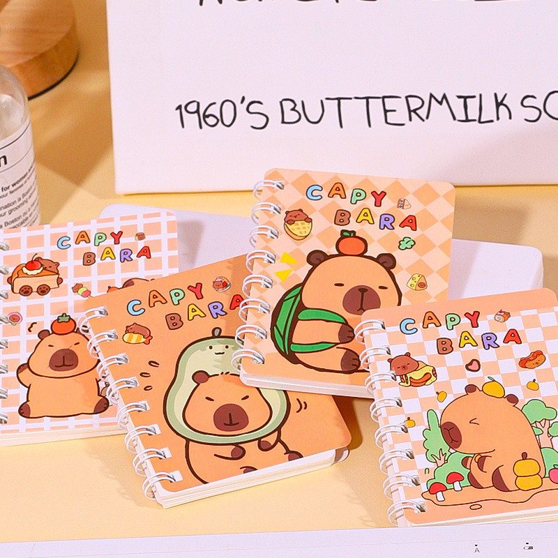 

Notebook Ring Capybara Kapibara Isi 45 Halaman Catatan Memo Ring Buku Tulis Spiral S-NB032