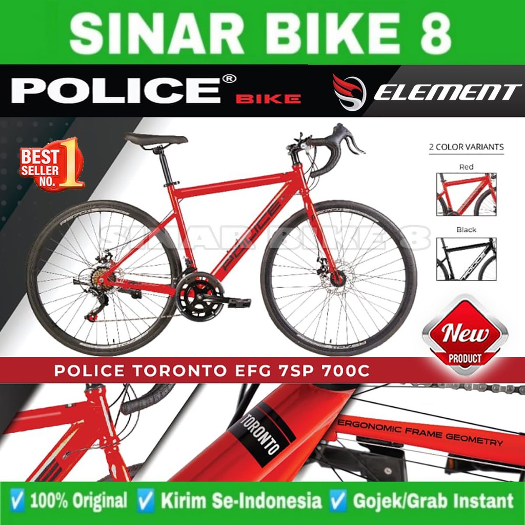 Sepeda Roadbike 700C ELEMENT POLICE TORONTO EFG 7 Speed