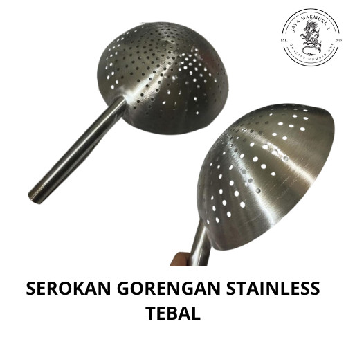 Serokan gorengan stainless TEBAL 32cm 30cm 28cm / Serokan jumbo stainless steel / Serokan premium