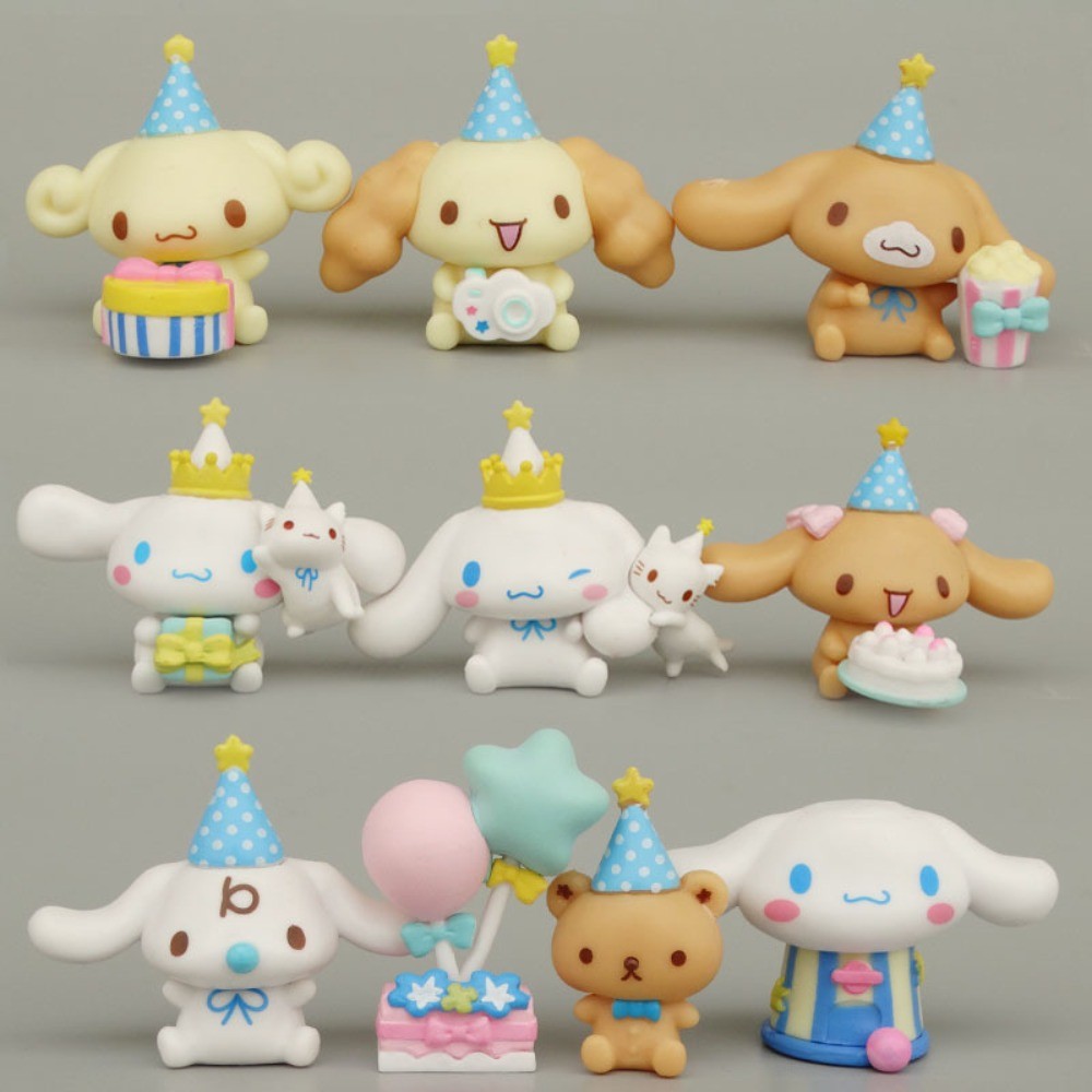 Sanrio Cinnamoroll Birthday Cake Decoration Sanrio Anime Figure Kawaii Toys Birthday Party Children 