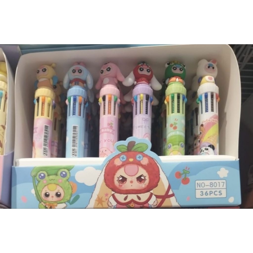 

1 BOX PEN 10 WARNA BABY THREE NEW ISI 36