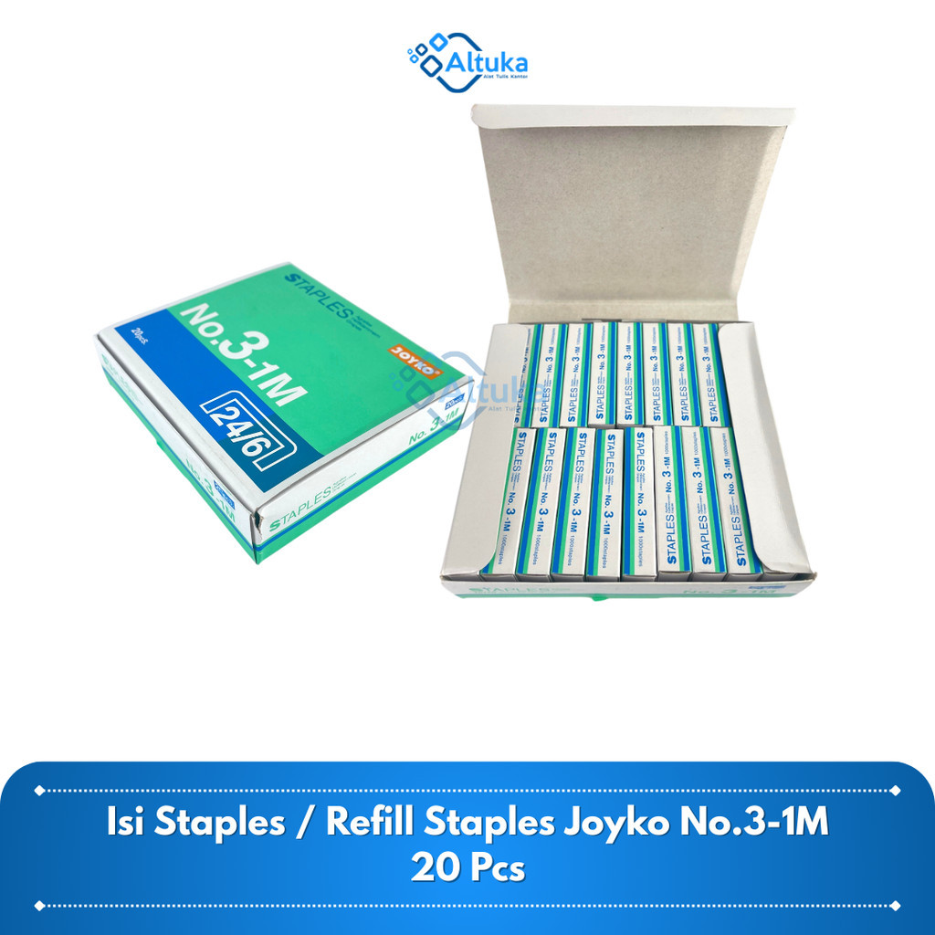 

(20 Pcs) Isi Staples / Refill Staples Joyko No.3-1M Besar
