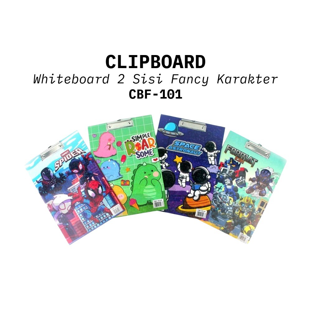 

❤️️Clipboard karakter+papan white board / Papan Ujian Karakter / CBF-101❤️️