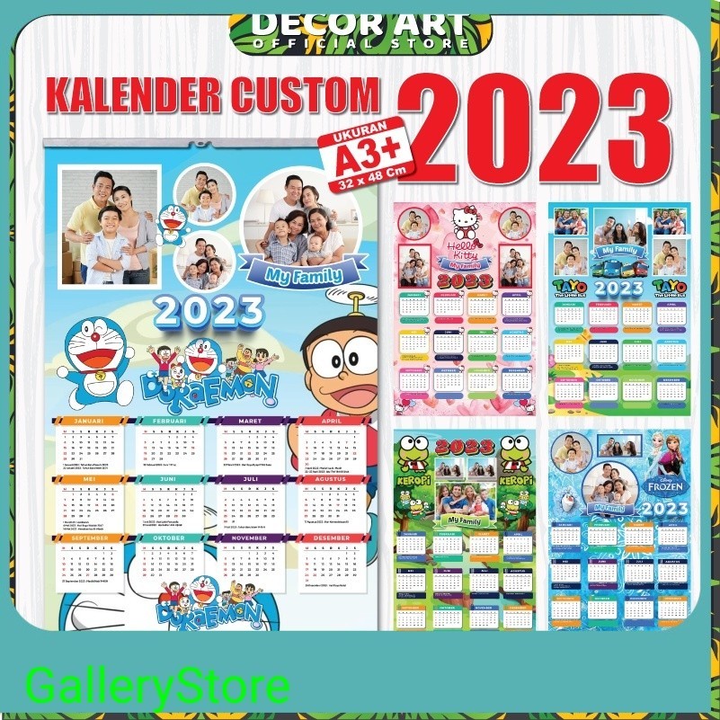 

[CUSTOM] Kalender Dinding Foto Sendiri 2023 Custom Karakter Free Desain (Kd. KLN)