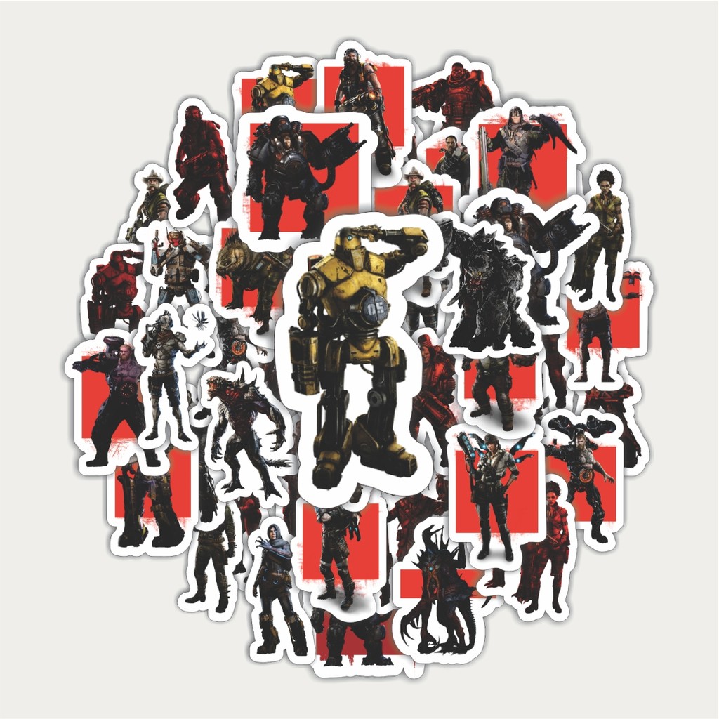 

Sticker Pack Stiker Game Series Evolve Karakter Mix 1 | Sticker TUMBLR | Stiker LAPTOP KOPER HELM