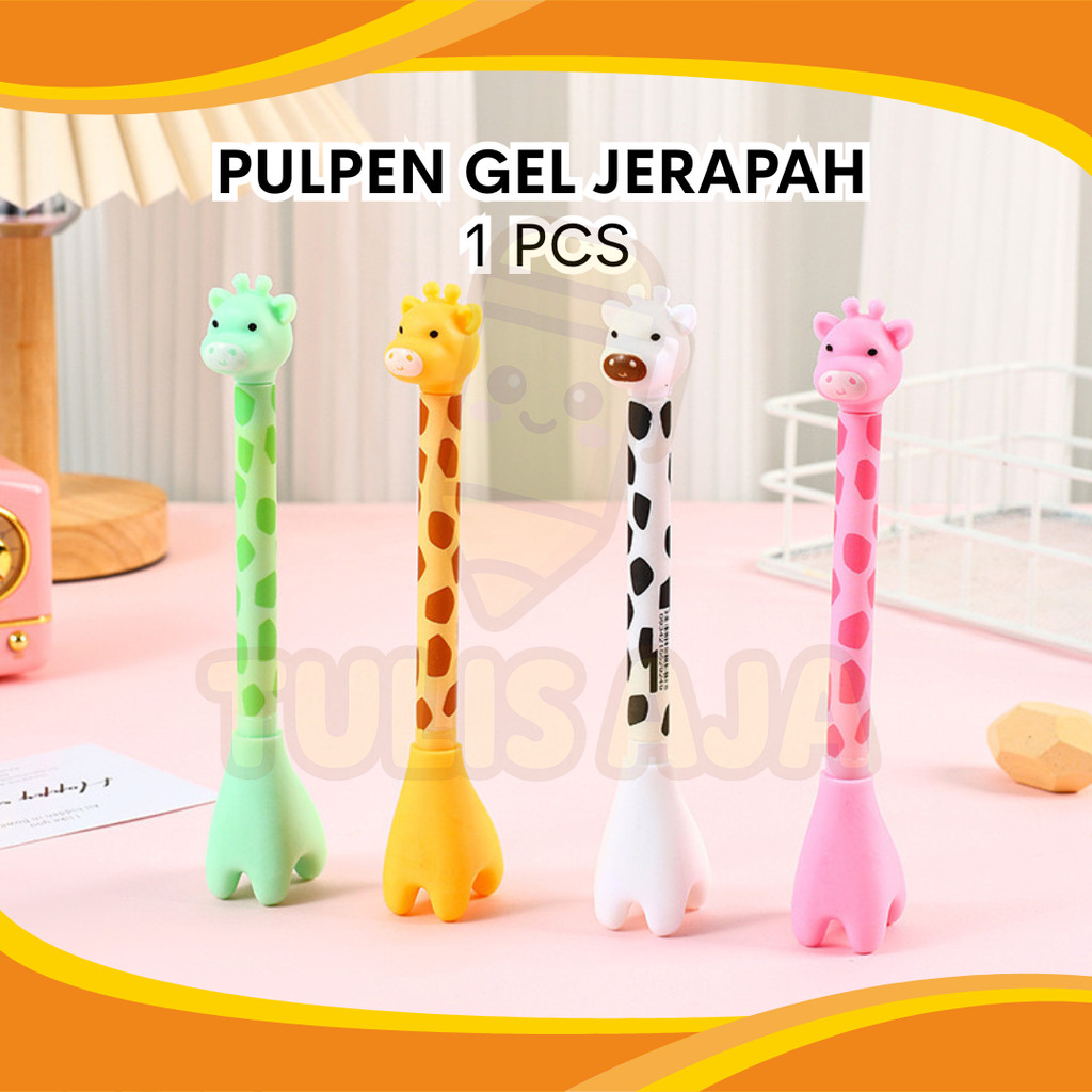 

(JERAPAH) PULPEN GEL KARAKTER MOTIF JERAPAH FANCY PER PCS