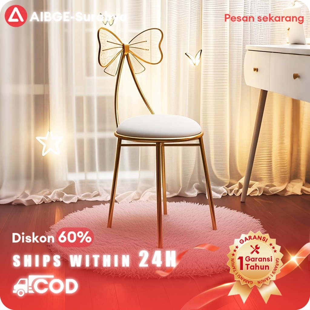 [Surabaya Express]Kursi Rias Kursi Estetik Kursi Meja Rias Kursi Makeup Kursi Rias Minimalis Kursi E