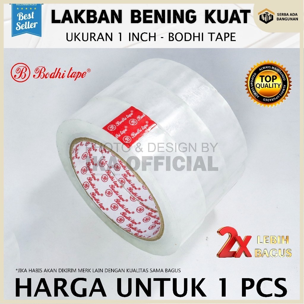 

SAB isolasi / selotip bening 24mm x 100 yard Selotip Bening 1 inch 100 Yard Stationery Tape Transparant ISOLASI BENING 1" INCH 24MM X 100Y BODHI TAPE LAKBAN BENING ISOLASI BENING Isolasi Bening 1 inch 100 Yard Solatip Solasi SelotipIsolasi 1 inch x 100