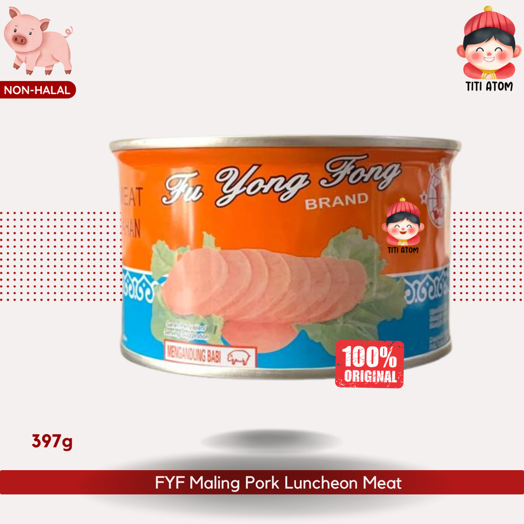 

1 KARTON 24pcs FYF Maling Pork Luncheon Meat (Ham Babi) 397g