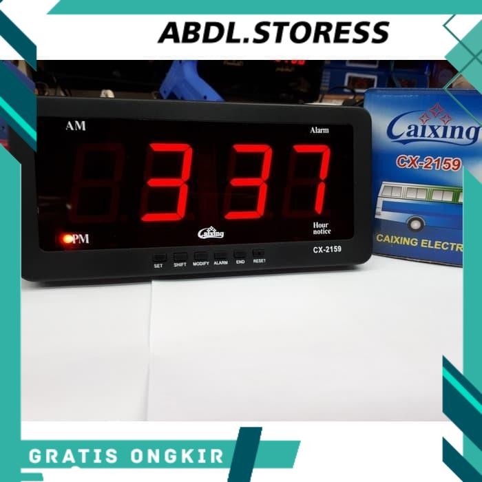 JAM CLOCK DIGITAL FOR MEJA DINDING MOBIL BUS TRUK INPUT 220V & 12V - abdulstoress