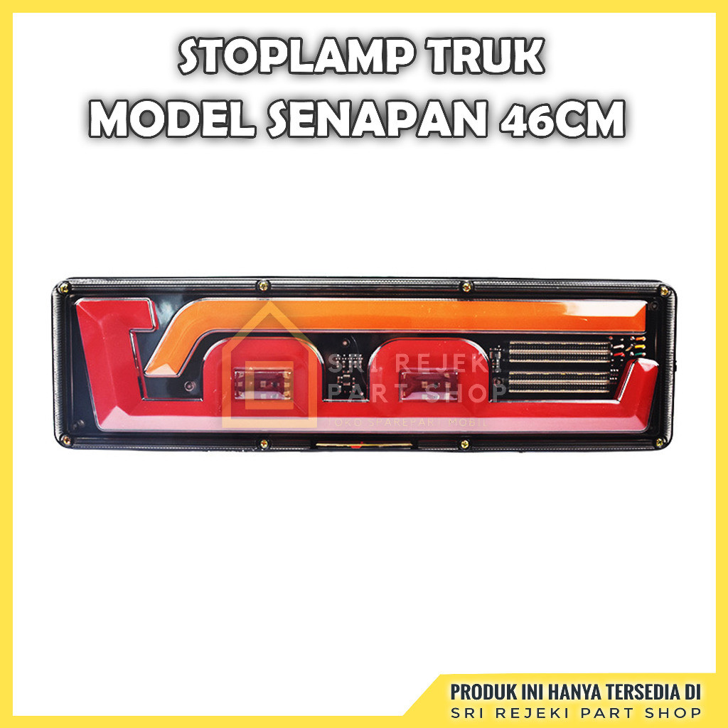 Stoplamp Truk Model Senapan 12-24 Volt 46CM Lampu Belakang Truk Lampu Rem Truk Truck Lampu Variasi