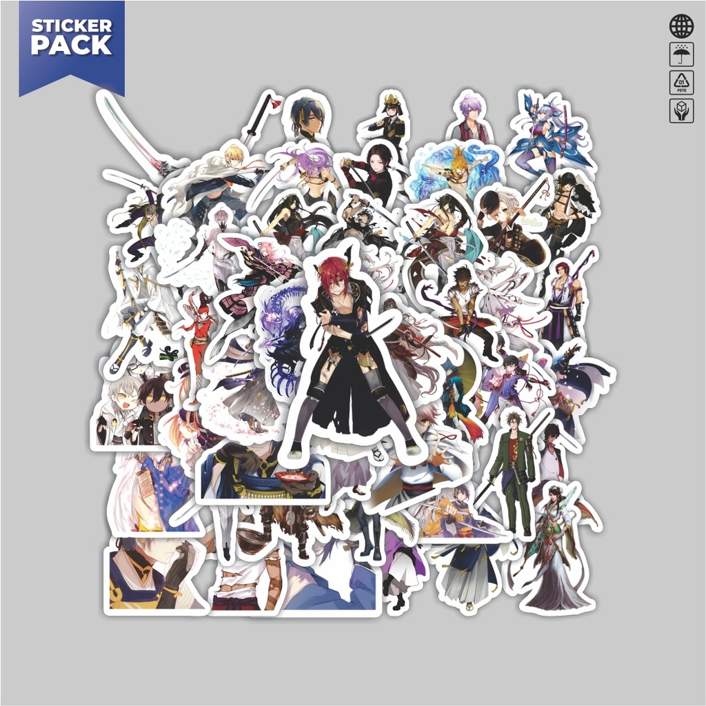 

[100PCS]Stiker Pack Stiker Game Series Touken Ranbu Karakter V4 Aesthetic Vinyl Anti Air Dekorasi Sticker Laptop Buku Journal Koper Helm Casing HP Gitar Helm Skateboard