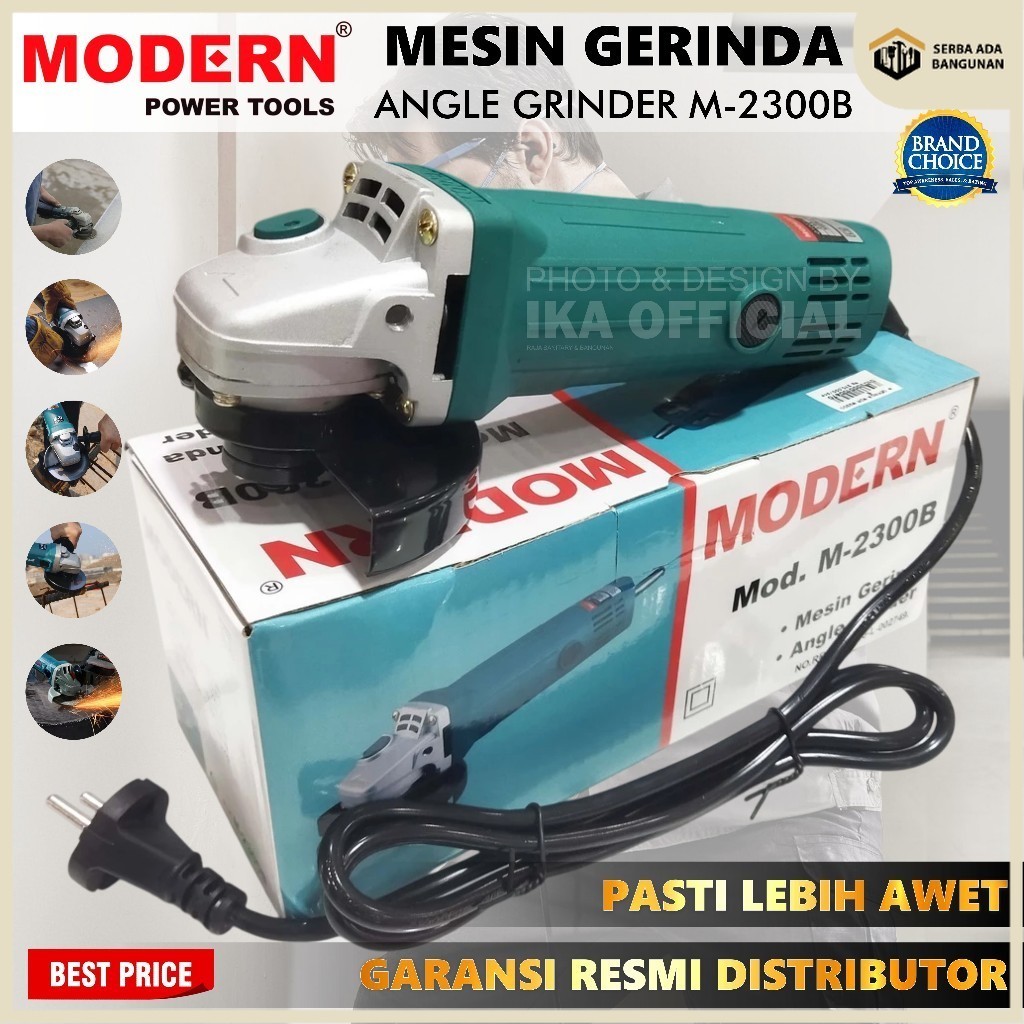 SAB MODERN M-2300 B Gerinda Tangan 4 Inch Angle Disc Grinder Gurinda Grinda Listrik Mesin M2300B M-2