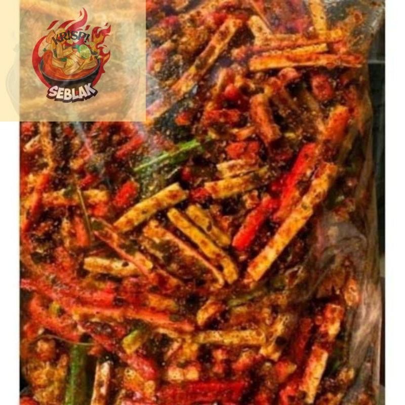 

Seblak krispi kerupuk beton/jaat extra pedas daun jeruk isi 500 gr. s