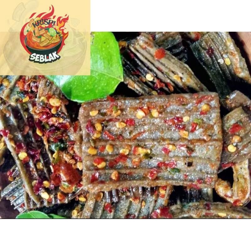 

Seblak krispi Seblak kering kerupuk jengkol pedas gurih daun jeruk 500 gram. s Seblak